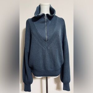 Sweaty Betty Deep Blue Cowl Neck Sweater (NWOT)